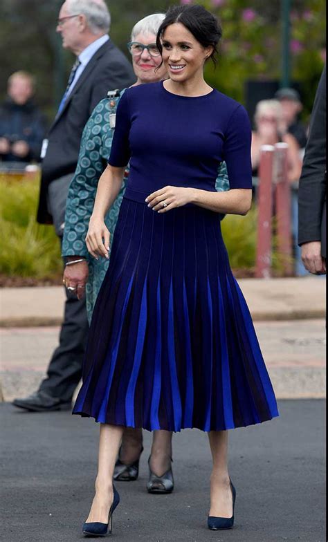 mefhans blue givenchy skirt|Meghan Markle’s 10 Best Pleated Skirt Style Moments.